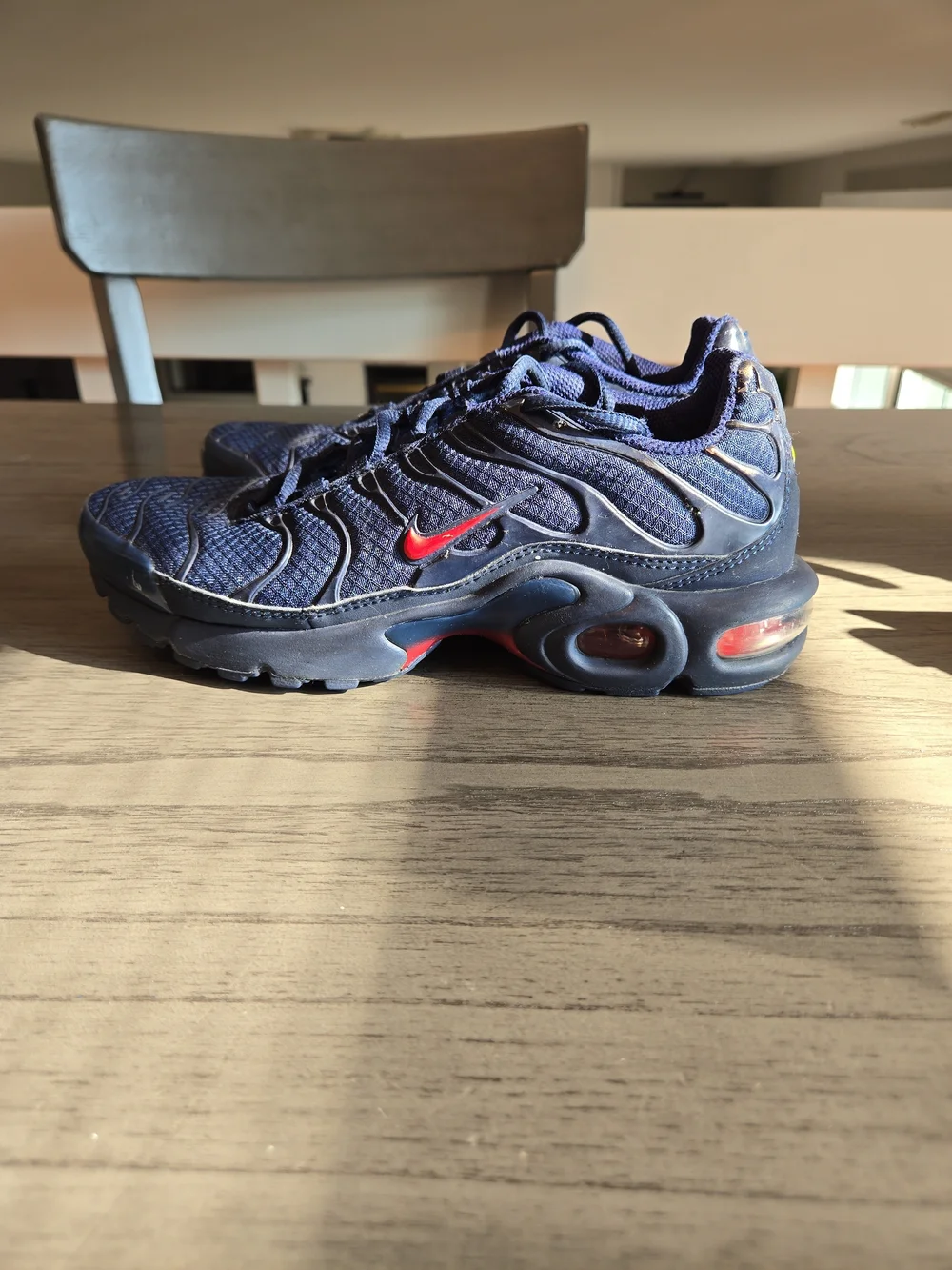 Nike Air Max TN Plus Navy with Red Swoosh